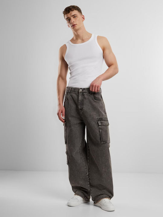 Παντελόνι Cargo σε Baggy Γραμμή Grey, Black