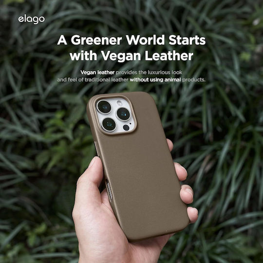 Elago Back Cover Δερμάτινο Καφέ (iPhone 16 Pro Max)