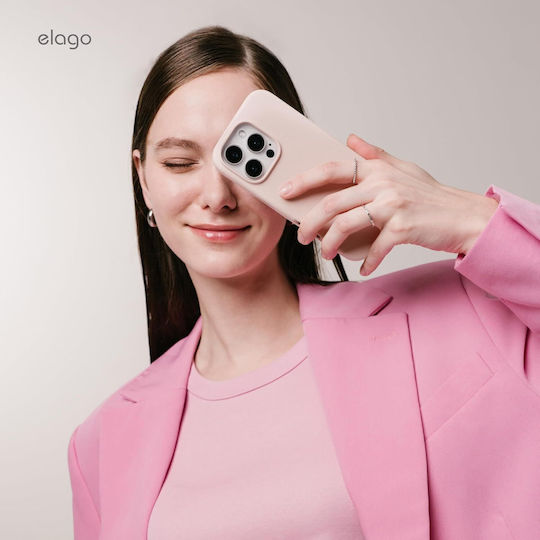 Elago Back Cover Δερμάτινο Ροζ (iPhone 16 Pro Max)