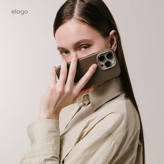 Elago Back Cover Δερμάτινο Καφέ (iPhone 16 Pro Max)