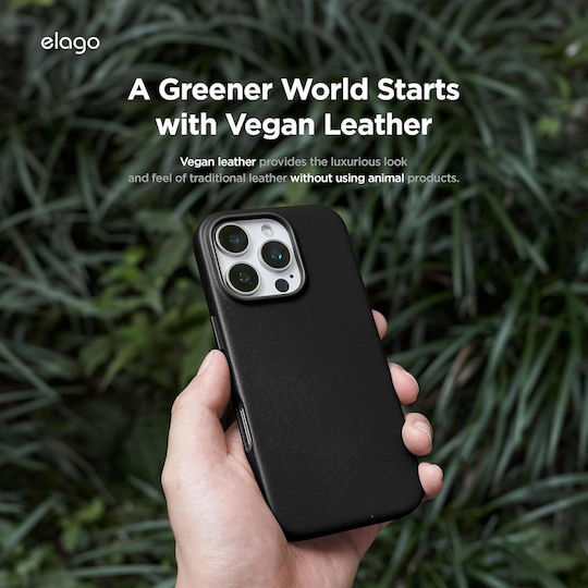Elago Back Cover Δερμάτινο Μαύρο (iPhone 16 Pro)