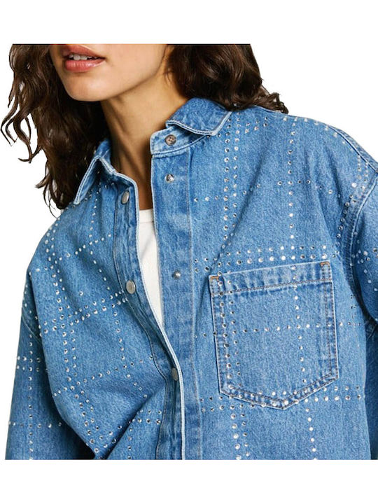 Дамско Син Overshirt