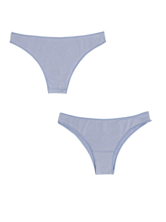 Cotonella Brasiliano Cotton Women's Slip 3Pack Pink, Grey, Blue