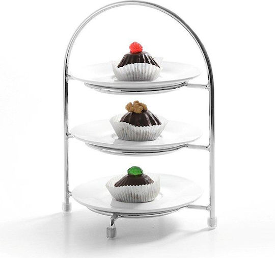 Display Stand 3 Plates A Diameter 27 Cm Steel Hendi 425473