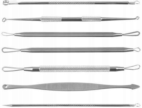 7 Instruments Kit Zola Stainless Steel Cosmetics Blackhead Blackhead Extraction Black