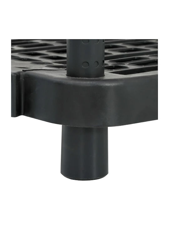 Plastic Outdoor Shelving Unit with 5 Shelves Black 93.5x45.5x194.5cm