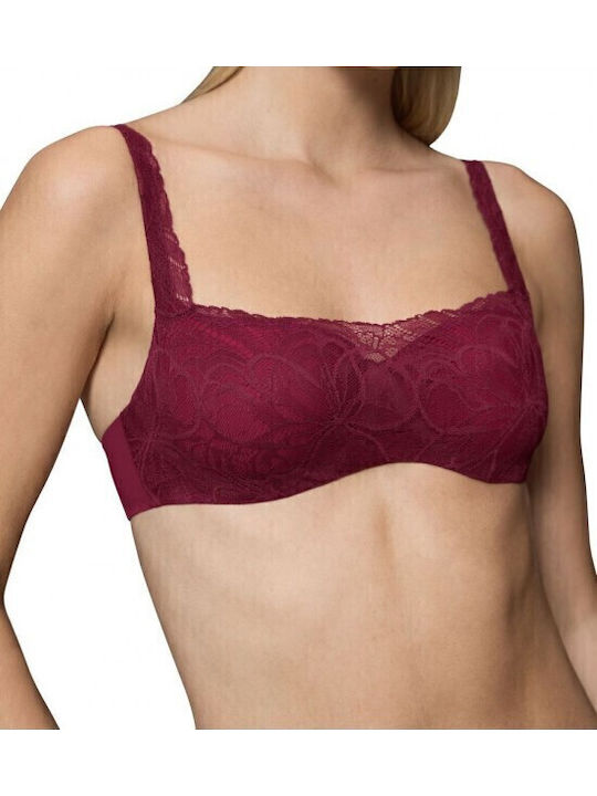 Women's Balconette Balconette Bra Underwire Burgundy