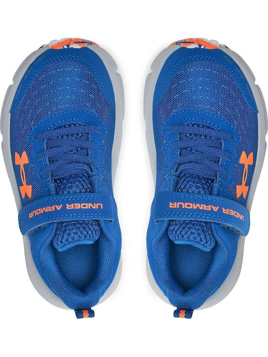 Ua Bps Assert 10 Ac Kids Sports Shoes Running with Hoop & Loop Closure Blue