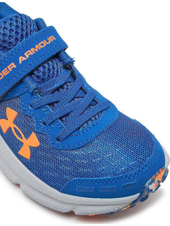 Ua Bps Assert 10 Ac Kids Sports Shoes Running with Hoop & Loop Closure Blue