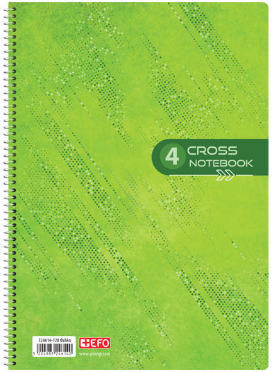 Τετράδιο Ριγέ Α4 4 Θεμάτων Notebook Φούξια