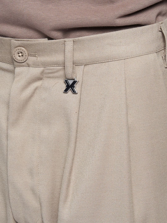 Men's Trousers with Straight Leg Style Beige