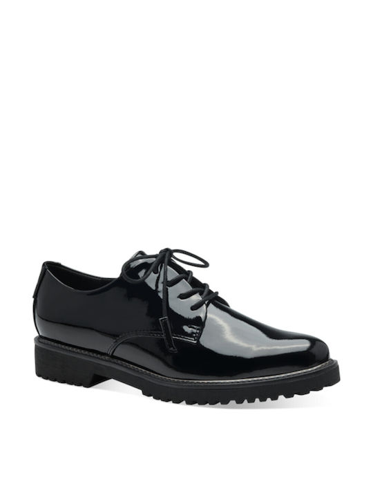 Marco Tozzi Women's Patent Leather Oxford Shoes Black