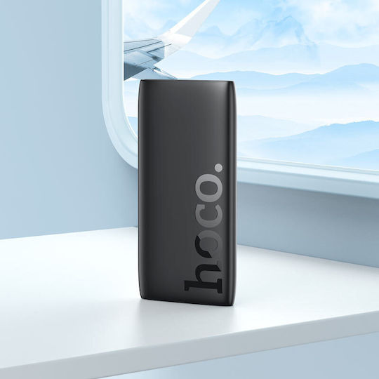 Hoco J122 Power Bank 10000mAh με Θύρα USB-A και Θύρα USB-C Quick Charge 2.0 / Quick Charge 3.0 Μαύρο
