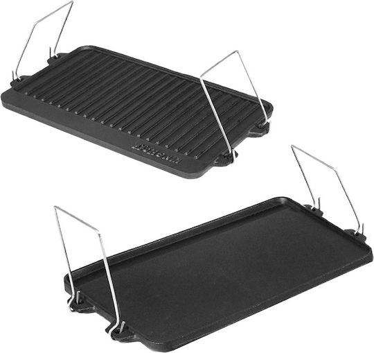 Double-sided Cast Iron Grill Plate 44cm Kinghoff Kh-1262