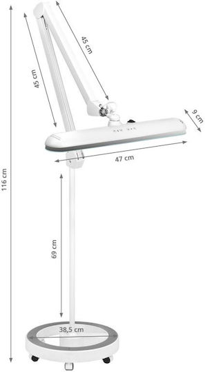 Workshop LED Lamp Elegant 801-TL Adjustable Tripod Intensity White Light Color