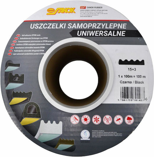 Dgp Gasket 15x3 Black 100m