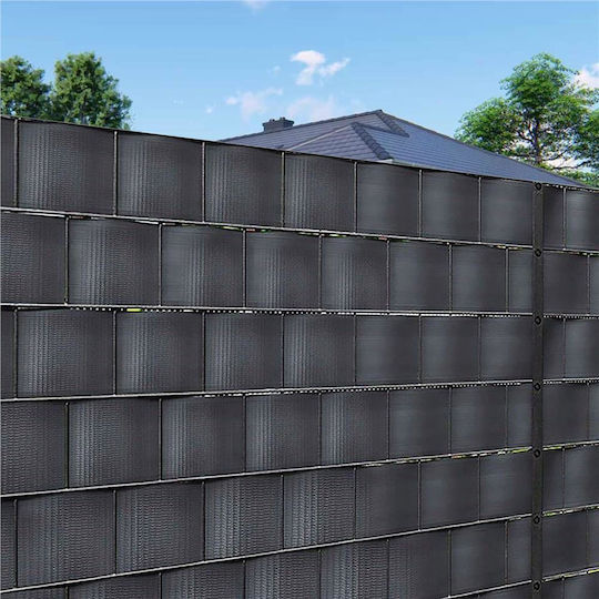 Set 20 Fence Panel Clips Garden Privacy Dark Gray