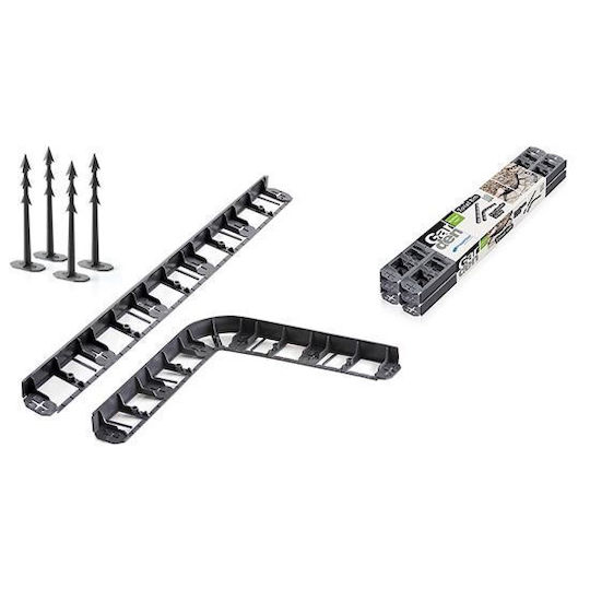 Lawn Edging Plastic 28 Harpoon-type Stakes 8 M