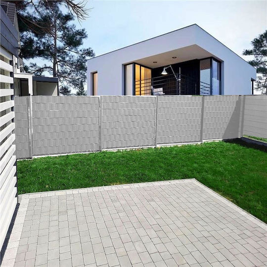 Sichtschutzzaun-Paneel Garten PVC 35 x 0,19 m Grau