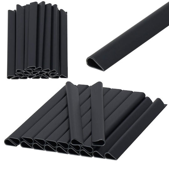 Set 20 Fence Panel Clips Garden Privacy Dark Gray