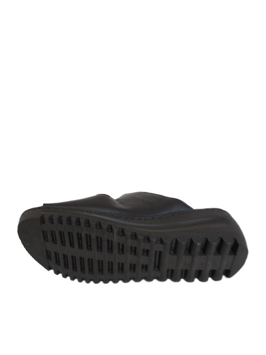 Anatomic Women's Leather Platform Wedge Sandals Black