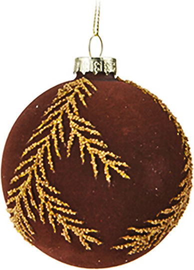Hängendes Kugel Ornament Ornament Glas Braun 8cm
