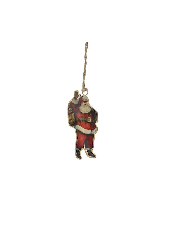 Hanging Santa Claus Ornament Metallic Multicolour 7x13cm