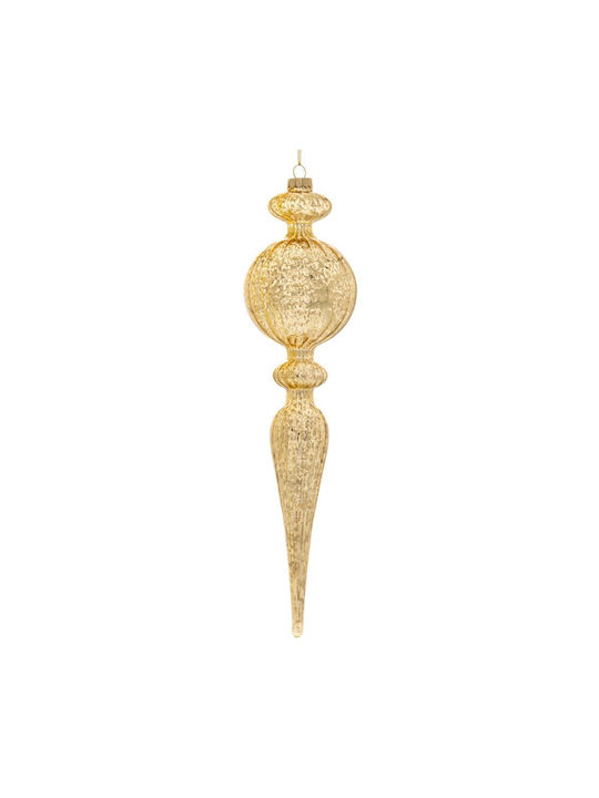 Κρεμαστο Hanging Stalactite Glass Gold 33cm