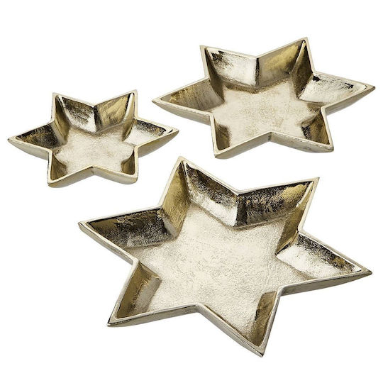 Butlers Bol Decorativ Aluminiu Auriu 26x26cm 1buc