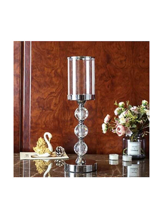 Ruhhy Set of Candle Holders Metal in Transparent Color 3pcs
