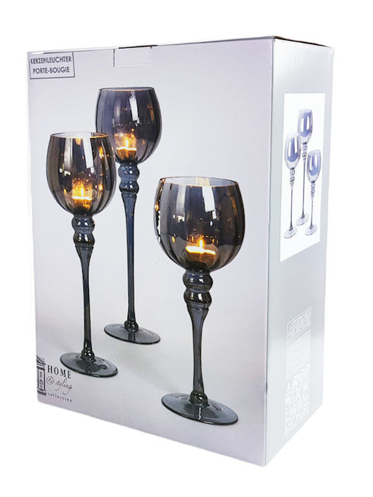 Set Glass Candle Holders