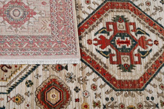 Polcarpet Oriental Kazak 714 Schlafzimmer-Teppichsets Modern Farbe Beige Rose 3 Stück
