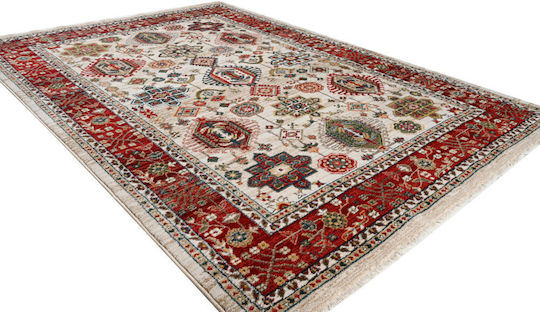 Orientalischer Kazak-Teppich 695 Knochen Bordeaux 140x200 Polcarpet