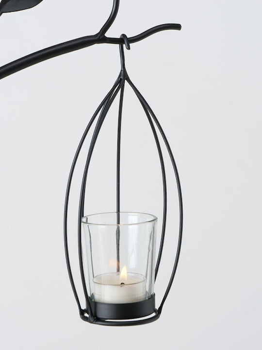 MSA Natalie Candle Holder suitable for Tealights Metal 3 Seats Black 3 Positions 37x30x68cm 1pcs