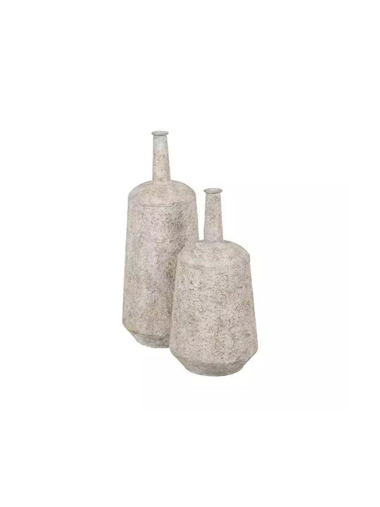 Ixia Regal Διακοσμητικό Βάζο Μεταλλικό Μπεζ 20xΥ45cm