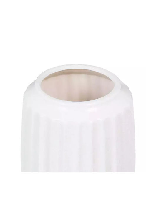Ixia Regal Διακοσμητικό Βάζο Κεραμικό Λευκό Φ16xΥ16cm
