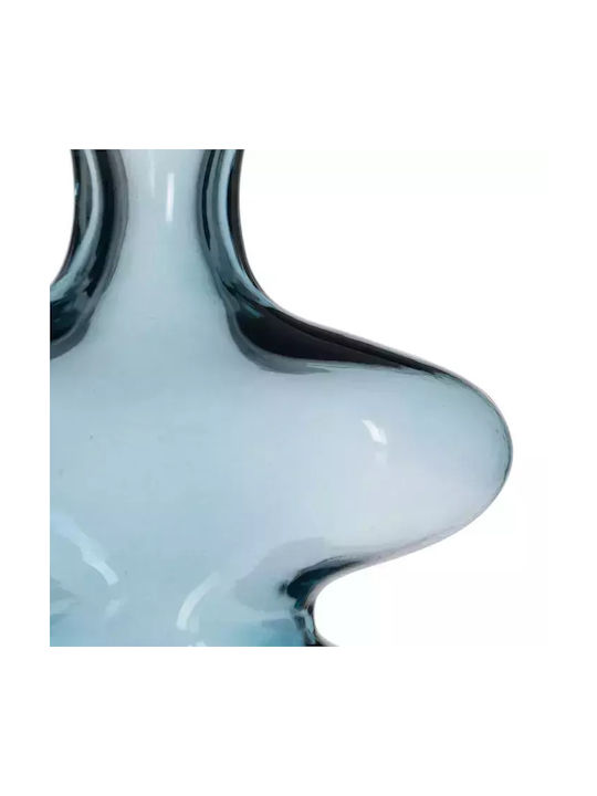 Ixia Regal Διακοσμητικό Βάζο Γυάλινο Μπλε 18x7.5xΥ21.5cm