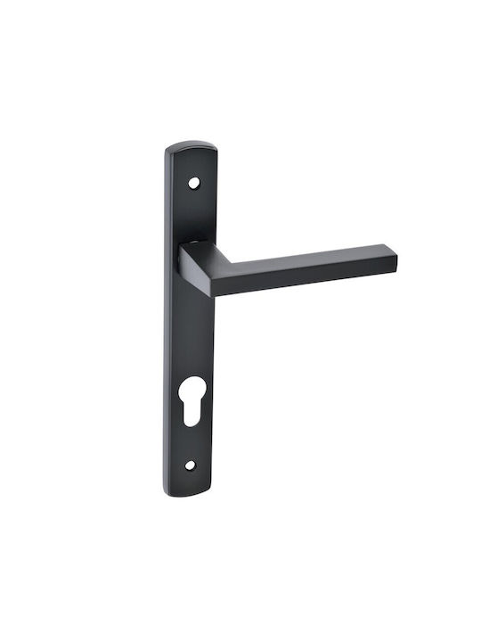 Best Design Lever Front Door with Plate Pair (Center Distance 135mm) Sahara