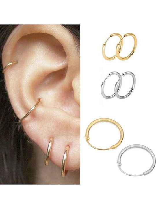 Touch Earrings Hoops made of Silver Touch Earrings Hoops made of Silver