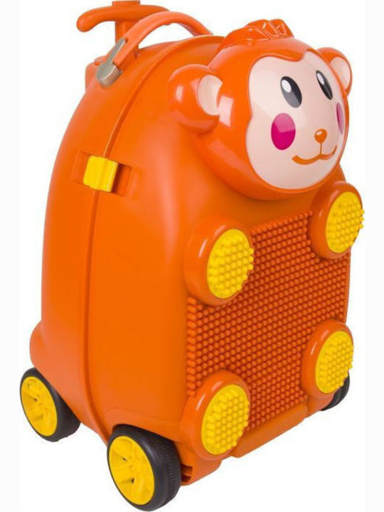 Zoolittle Kids Cabin Hard Orange Suitcase with 4 Wheels Height 47.5cm