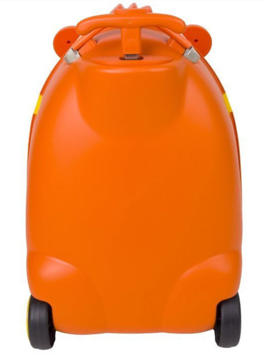 Zoolittle Kids Cabin Hard Orange Suitcase with 4 Wheels Height 47.5cm