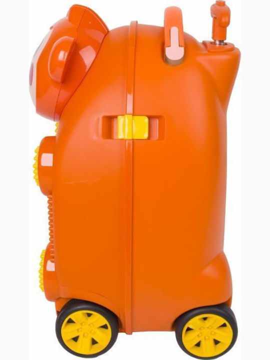 Zoolittle Kids Cabin Hard Orange Suitcase with 4 Wheels Height 47.5cm
