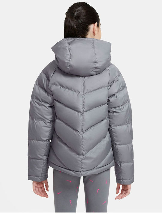 Kids' Sports Jacket with Lining & Hood Grey NSW