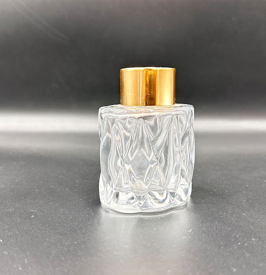 Glas Transparente Ovale Parfümflasche Rauten 50ml 7cm G16 Rin-g16