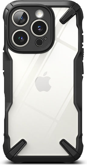 Ringke Fusion X Back Cover Tempered Glass 2mm with Strap Black (iPhone 16 Pro Max)