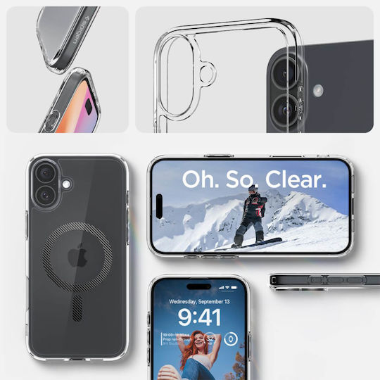 Spigen Ultra Hybrid MagFit Back Cover Plastic 1.2mm Carbon Fiber (iPhone 16)