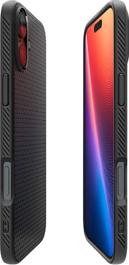 Spigen Liquid Air Задна корица Силикон 0.3мм матово черно (iPhone 16)