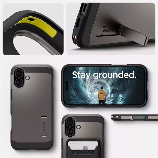 Spigen Tough Armor AI MagFit Umschlag Rückseite Kunststoff 0.3mm Gunmetal (iPhone 16)