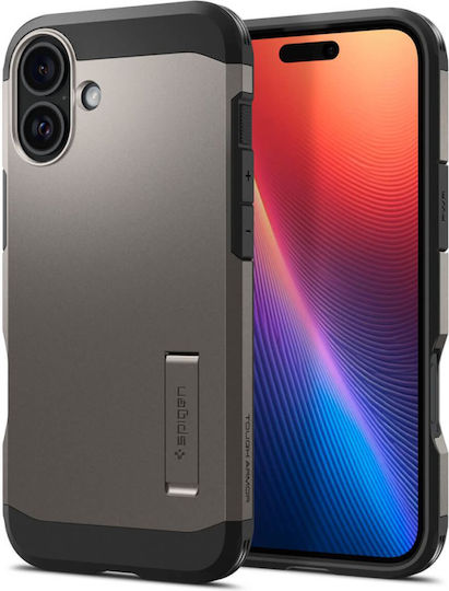 Spigen Tough Armor AI MagFit Umschlag Rückseite Kunststoff 0.3mm Gunmetal (iPhone 16)