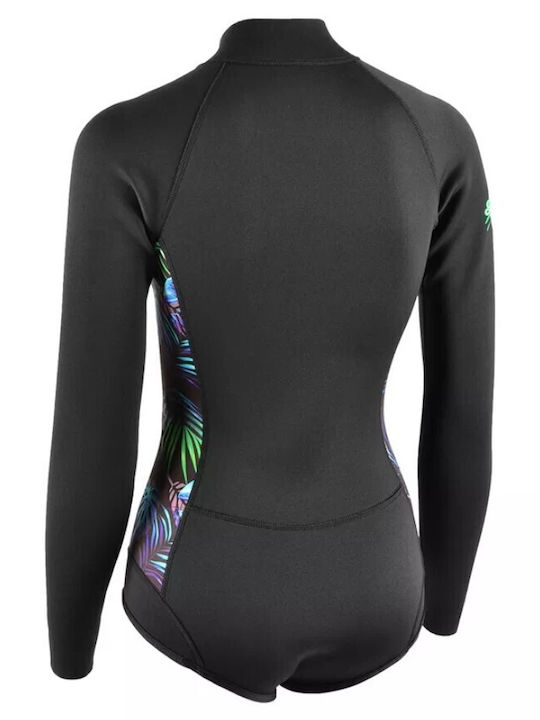 Aropec Monoshort De Scufundare Cu Fermoar Negru 2mm
